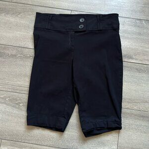 MM142 Lily Morgan knee length black dress shorts